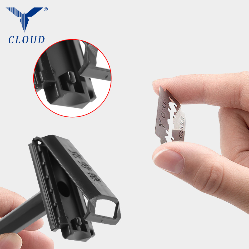 Travel Portable 74 ใบมีดพลาสติกรูปตัว T มีดโกน