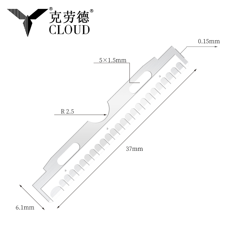 ใบมีดโกนสเตนเลสสตีลเคลือบนาโนสำหรับใบหน้าและคิ้ว