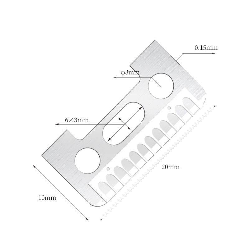 ใบมีดโกนคิ้วสแตนเลสขอบตัดด้านเดียว