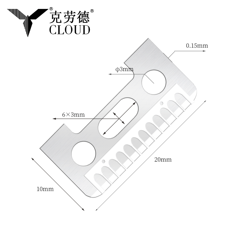 ใบมีดโกนคิ้วสแตนเลสขอบตัดด้านเดียว