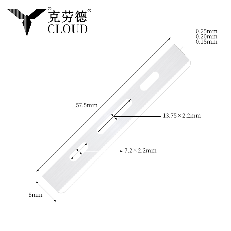 ใบมีดตัดผมขอบเดี่ยวสแตนเลส